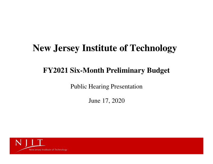 new jersey institute of technology