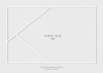 First Quarter  revenue  21 April 2016  2018 Third Quarter revenue  October 23, 2018  DISCLAIMER