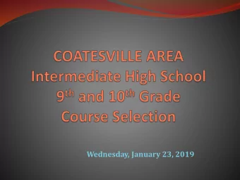 Wednesday, January 23, 2019  Campus Administration  Campus Administration  Intermediate High School