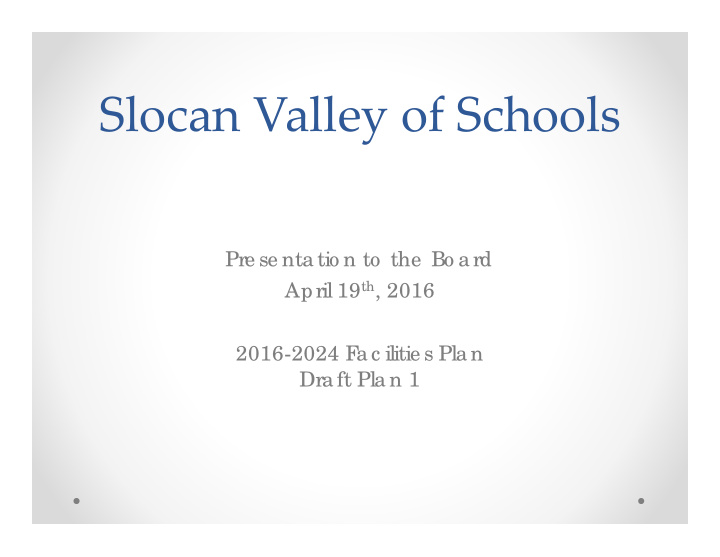 slocan valley of schools
