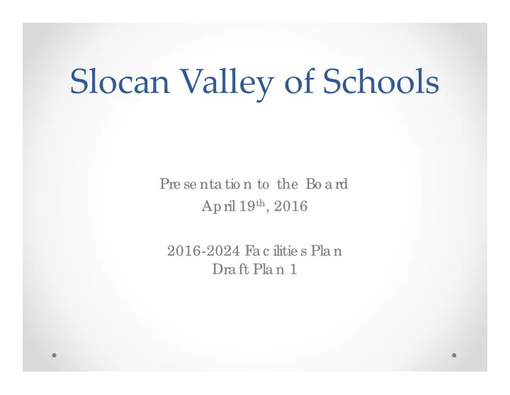 slocan valley of schools