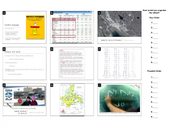 A  B  C  Your Order  1-_____  Inuktitut Language  2-_____   (ee-nook-tee-tut)   The group of