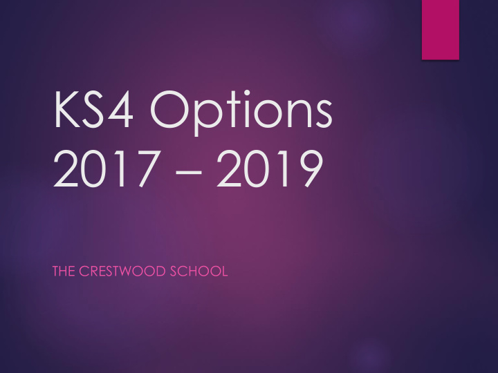 ks4 options 2017 2019