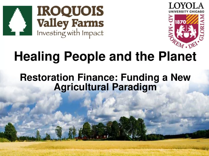healing people and the planet