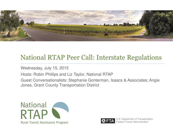 national rtap peer call interstate regulations