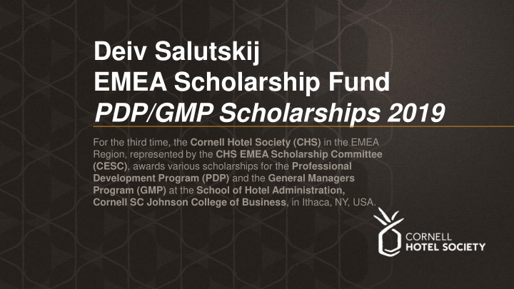 emea scholarship fund
