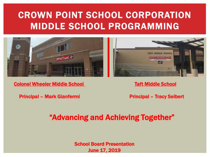 crown point school corporation