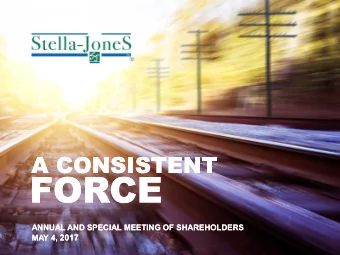 FORCE  FORCE  ANNUAL AND SPECIAL MEETING OF SHAREHOLDERS  ANNUAL AND SPECIAL MEETING OF