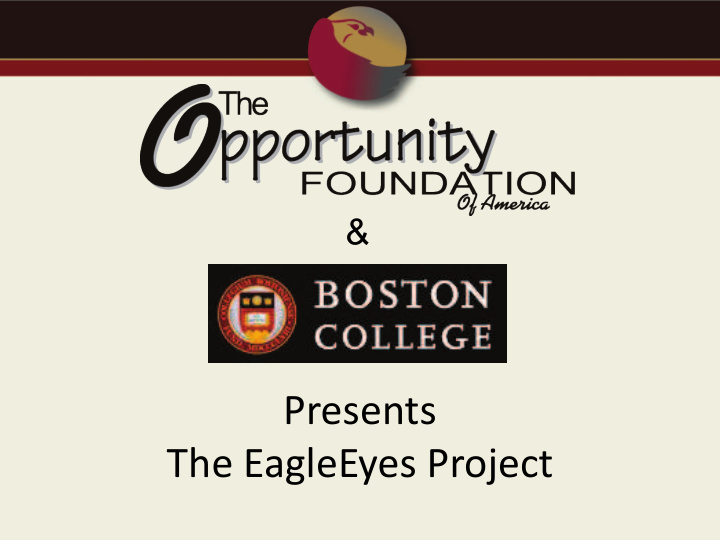 presents the eagleeyes project vision statement