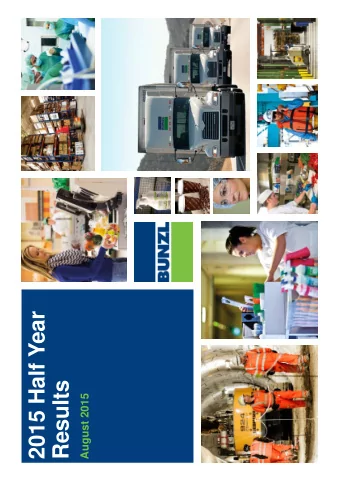 2015 Half Year  Results  August 2015  Agenda  1  Philip Rogerson, Chairman: Welcome  2  Brian May,