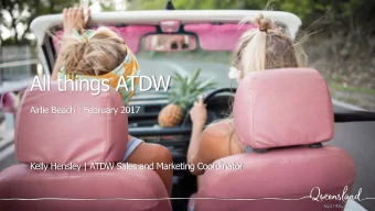 What will we cover?  What is the ATDW?  Benefits  Events  ATDW-Online