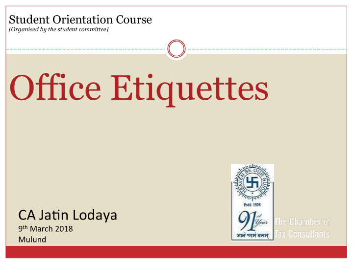 office etiquettes