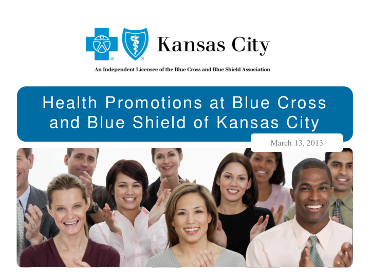 health promotions at blue cross and blue shield of kansas