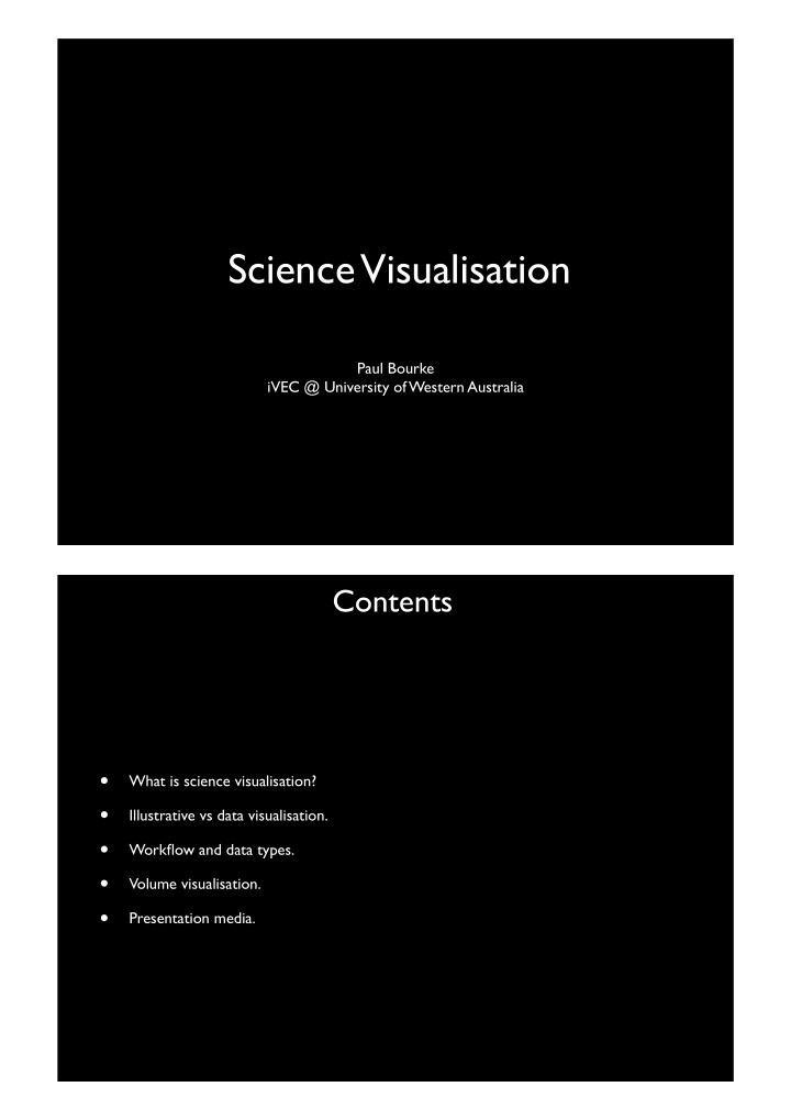 science visualisation
