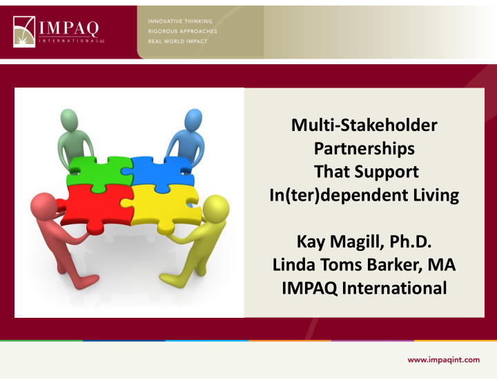 multi stakeholder partnerships that support in ter