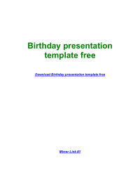 birthday presentation template free