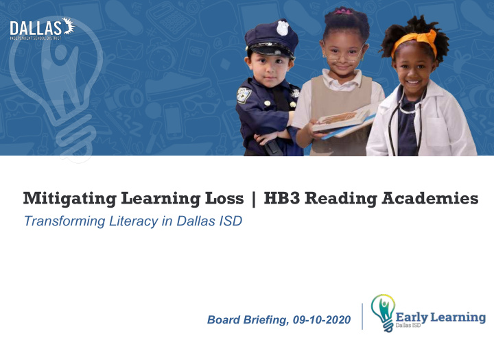 mitigating learning loss hb3 reading academies