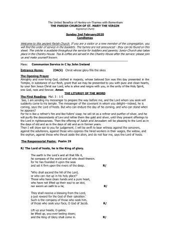 Welcome to this ancient Parish Church. If you are a visitor or a new member of the congregation,