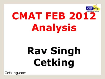 Analysis  Rav Singh  Cetking  Cetking.com  Less Data Interpretation  Critical path  More