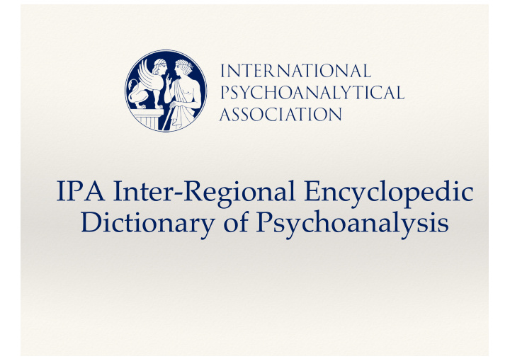 ipa inter regional encyclopedic dictionary of