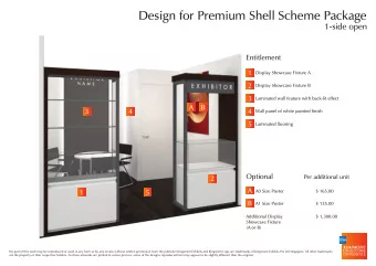 Design for Premium Shell Scheme Package  1-side open  Entitlement  1  Display Showcase Fixture A  2