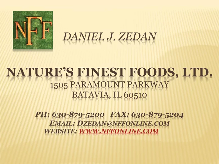 nature s finest foods ltd