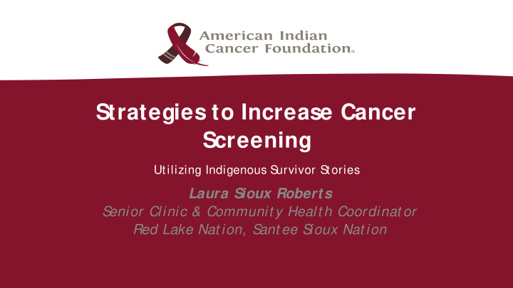 strategies to increase cancer screening