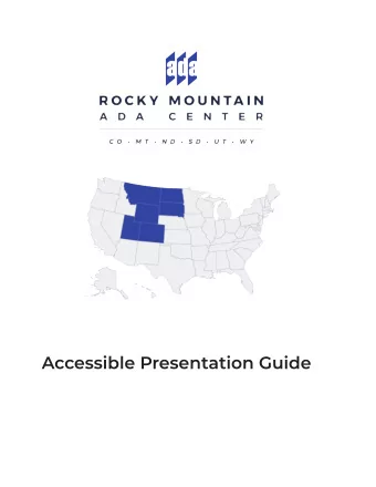 Accessible Presentation Guide  Accessible Presentation Guide  Text  Aa  Have a descriptive and