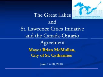 The Great Lakes  The Great Lakes  The Great Lakes  The Great Lakes  and  and  and  and  St.
