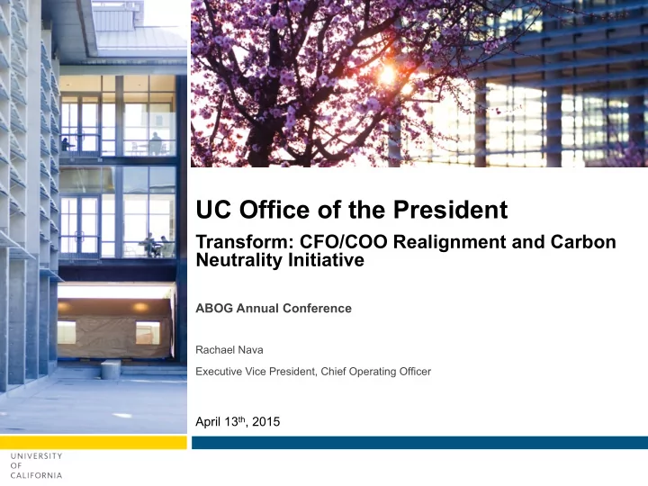 uc office of the president