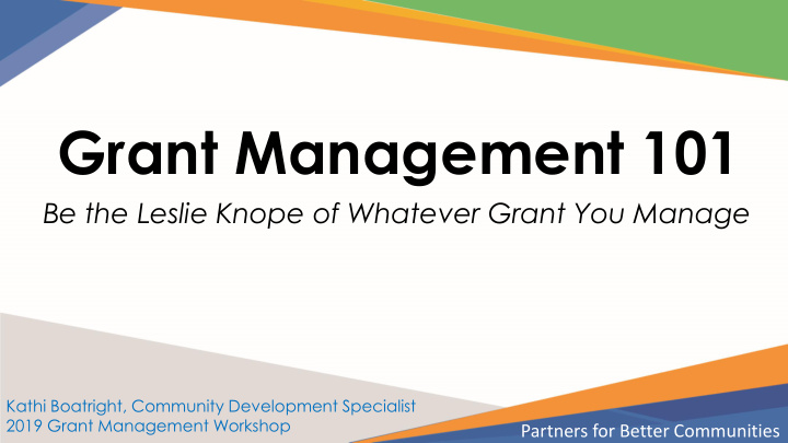 grant management 101