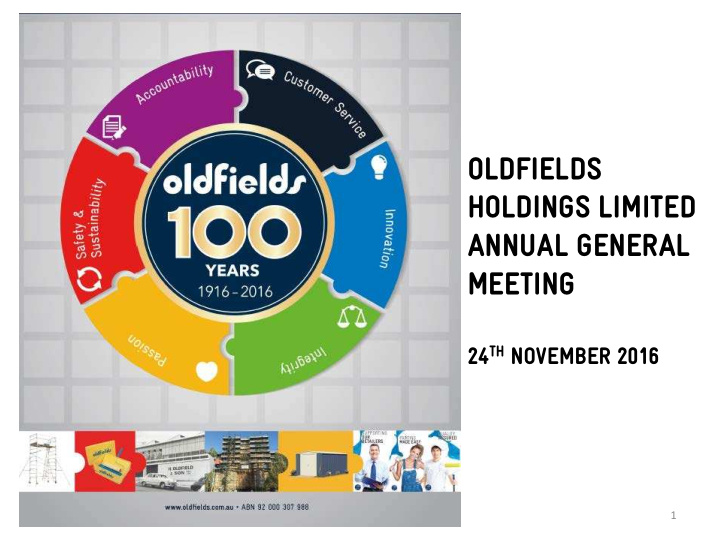 oldfields holdings limited annual general meeting