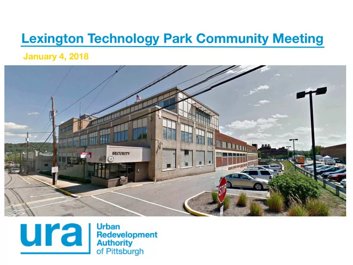 lexington technology park community meeting