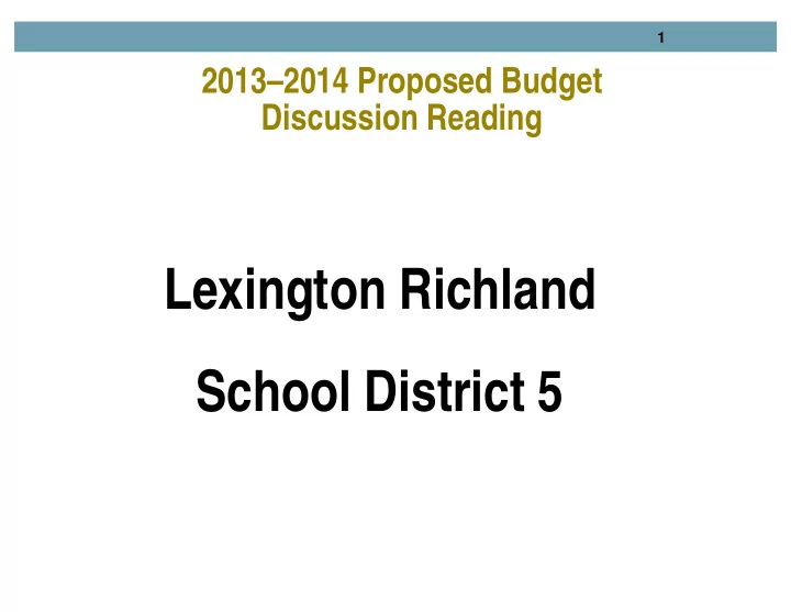 lexington richland school district 5 extraordinary