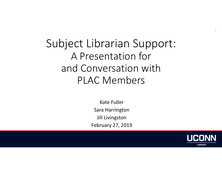 subject librarian support