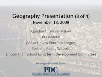 Contents  Quadrant Overview  Bob Alexander  Peter Englander  Stakeholder Presentations