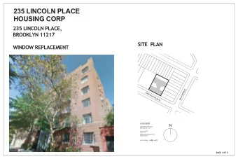 235 LINCOLN PLACE  HOUSING CORP  235 LINCOLN PLACE,  BR  OOKLYN 11217  SITE  PLAN  WINDOW