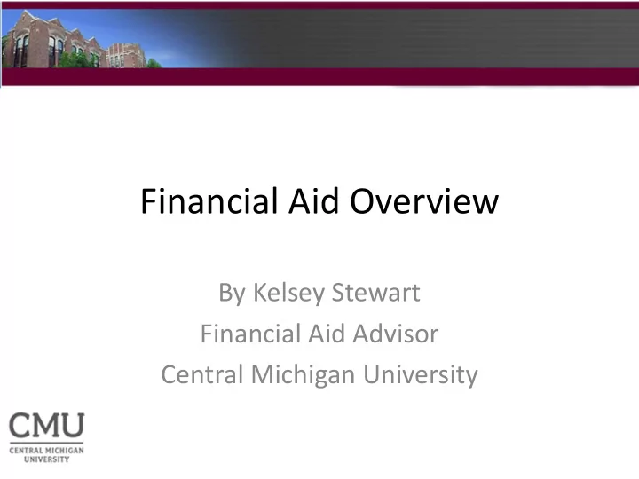 financial aid overview