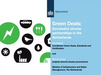 Green D  Deals:  Successful c  circular  partnershi  hips i  in t  the  he herlands  Nethe  Eric