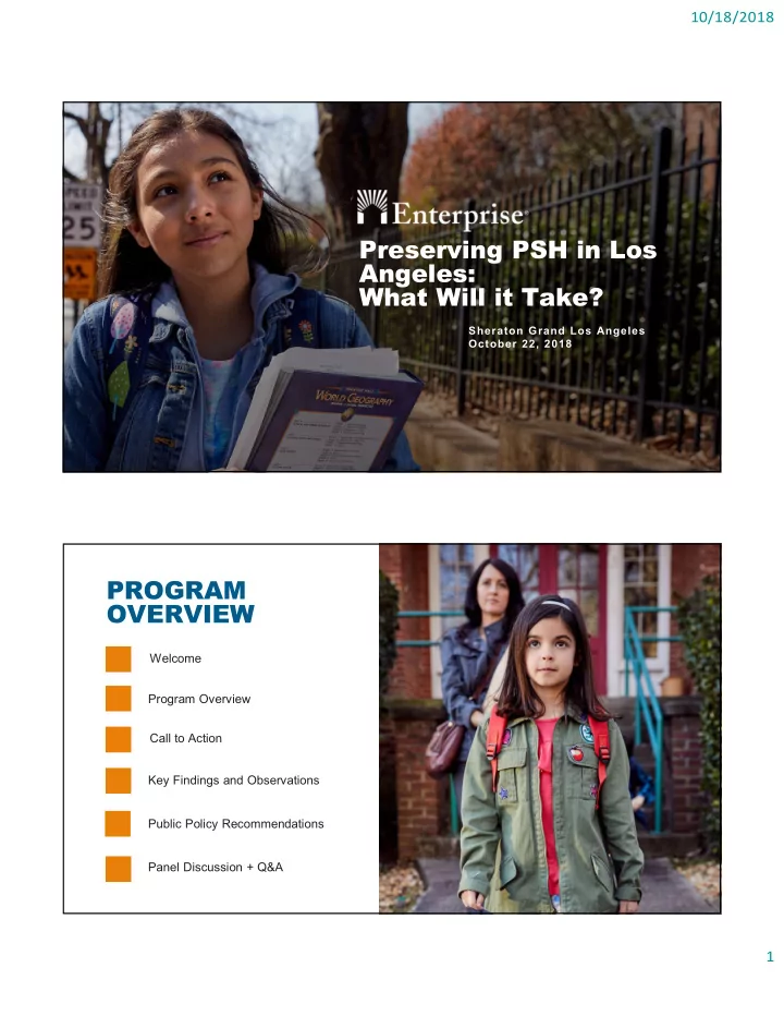 preserving psh in los angeles what will it take