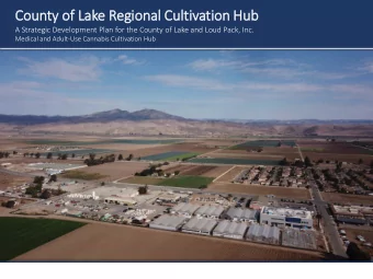 County of  y of L  Lake Regional C  Cultiv  ltivatio  ion H  Hub  A Strategic Development Plan for