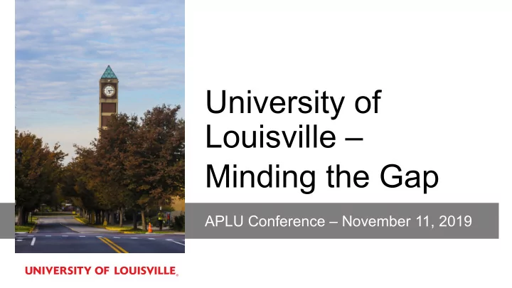 university of louisville minding the gap