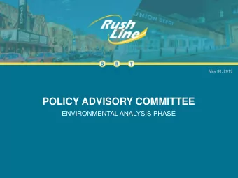 POLICY ADVISORY COMMITTEE  ENVIRONMENTAL ANALYSIS PHASE  Agenda  1. Welcome and introductions.  2.
