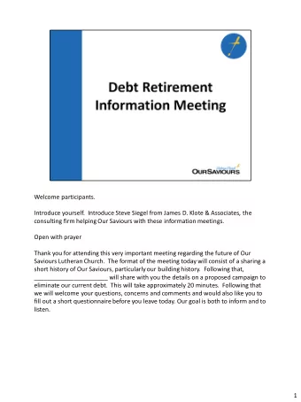 ______________________ will share with you the details on a proposed campaign to  eliminate our