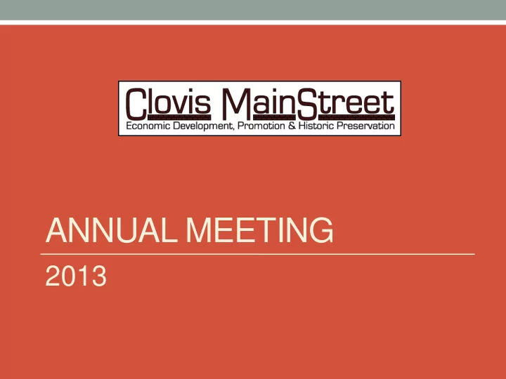 annual meeting