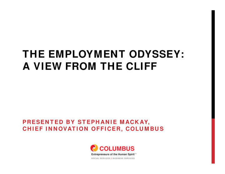 the employment odyssey a view from the cliff