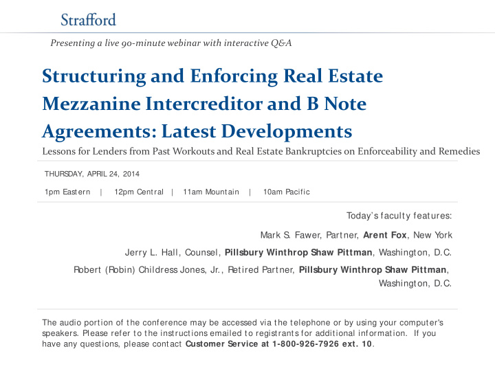 structuring and enforcing real estate mezzanine