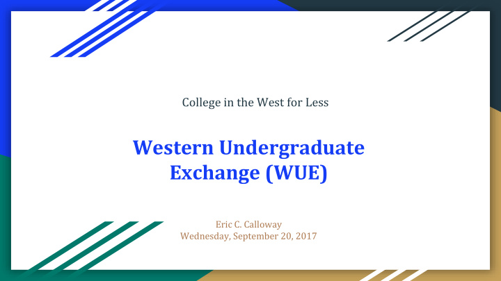 exchange wue