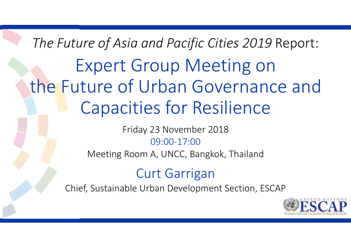 expert group meeting on the future of urban governance