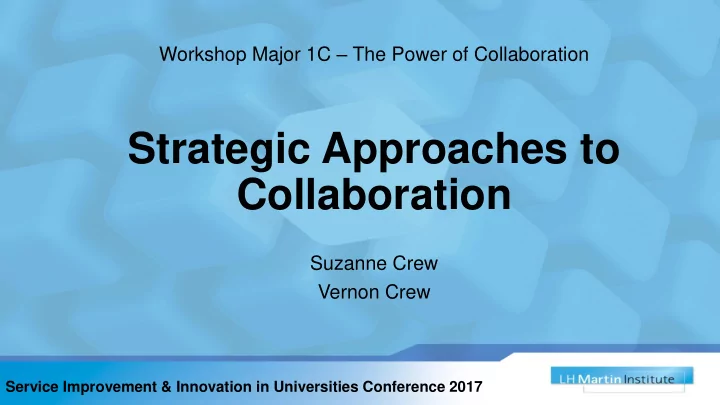 strategic approaches to